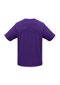A purple short sleeve t-shirt with a relaxed fit and no visible branding on the back.