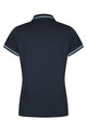 A navy Cottesloe Lady Polo shirt featuring contrasting trim and a collar. The back view highlights its sleek design.