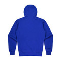 A blue hoodie featuring a hood and long sleeves, with a plain back and no visible branding.