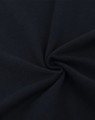 A close-up of navy blue cotton/poly pique fabric, featuring a soft, textured surface.