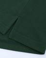 A green men's classic cotton/poly pique short-sleeve polo featuring side vents and a smooth finish.