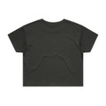 A dark green crop tee with short sleeves. The design features a plain back without visible branding.