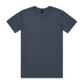 A dark teal t-shirt displayed flat, featuring a round neckline and short sleeves. It has a logo tag at the collar.