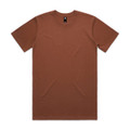 A brown Classic Tee with a crew neckline and short sleeves, featuring a logo on the label.