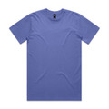 A purple classic tee with short sleeves and a round neckline. The shirt features a logo at the collar.