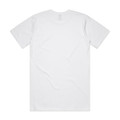 A plain white Classic Tee featuring a crew neckline and short sleeves, with a branding logo on the back.