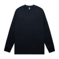 A long-sleeve t-shirt in black with a logo on the label. Simple and classic design.