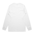 A white long-sleeve T-shirt with a simple design and no visible branding or logos.