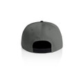 A two-tone cap in green and black with a logo on the back and an adjustable strap.