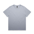 A light grey t-shirt with a relaxed fit and a label inside. The shirt features short sleeves and has a simple design.