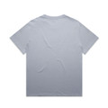 A grey faded t-shirt with a plain back, featuring a soft texture and a relaxed fit.