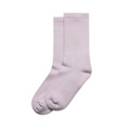 A pair of light purple socks, soft in texture, with a simple design. The item includes another matching pair.