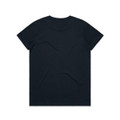 A plain black t-shirt with a classic crew neck and short sleeves, featuring no visible branding.