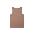 A plain brown rib tank top with a simple sleeveless design and no visible branding.