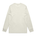 A long-sleeved tee in a light beige colour featuring a back view with no visible designs. The shirt has a logo.