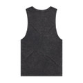 A stone wash black tank top with a sleeveless design. The back features a simple and clean look.