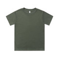A green youth classic tee with a simple design and a logo, featuring short sleeves and a round neckline.