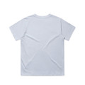 A light blue t-shirt with a classic fit and short sleeves, featuring a plain back design and a logo.