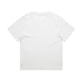 A white t-shirt with a casual, relaxed fit and no visible design on the back. Features a logo near the neckline.