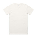 A plain white organic T-shirt with a classic fit, featuring a crew neckline and short sleeves.