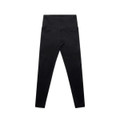 A pair of black seamless leggings featuring a high waistband and a branding logo.