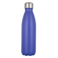 A drink bottle in a vibrant blue shade with a sleek, insulated metal design and a silver-coloured lid.