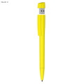 A yellow USB pen with a solid plastic design, featuring a removable cap and a built-in flash drive.