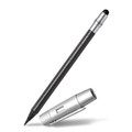 A pencil set with a black pencil and a silver casing, featuring a logo on the casing.