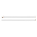 A white Staedtler carpenter's pencil with a sharpened tip, placed alongside an unsharpened pencil.