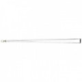 A white lanyard with a hook attachment and a branding logo, ideal for exhibitions and events.
