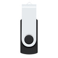 A Helix 16GB Flash Drive featuring a sleek design with a rotating cap for easy access and a button for functionality.