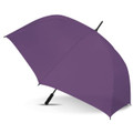 A purple Hydra Sports Umbrella is displayed, featuring a sleek design and a comfortable grip handle.