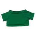 A green cropped top featuring short sleeves, designed for plush toys. It has a simple, casual style.