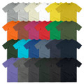 A collection of TRENDSWEAR Original Women's T-Shirts in various colours, including grey, yellow, green, and purple.