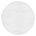 A round, full-colour beach towel in a vibrant design with an included logo. Primarily white with colourful accents.
