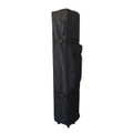 A tall black carry bag designed for transporting the 3x3 Marquee, featuring handles and wheels for easy mobility.