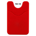 A red Smart Wallet featuring a pocket design, suitable for holding cards and with a logo.