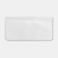A transparent PEVA reusable food storage bag, featuring a zip closure, measuring 21.5cm x 12cm.