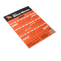 A magnetic calendar featuring an orange design, displaying the months of the year for 2024. It includes a logo and branding.