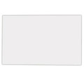 A rectangular fridge magnet in a plain white design, measuring 50mm x 70mm, with a glossy finish.