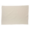 A plain cream cotton tea towel featuring a simple design and no visible logos.