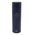 A drink bottle with a sleek black design, featuring a lid and a branding logo. Holds 700mL.