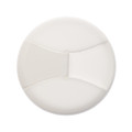 A reusable coffee cup with a flip lid, featuring a white RPET band. The cup has a smooth finish and includes a logo.