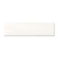 A white eco pen with a sleek design, featuring a branding logo and a stylus tip for touchscreens.