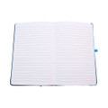 An open Venture Supreme A5 Notebook featuring blank lined pages, designed for office and business use.