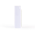 A white rectangular spray bottle for cleaning screens, featuring a sleek design and an attached cleaning cloth.