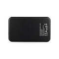 A black Dynamo Wireless Power Bank with a sleek design and a visible branding logo.