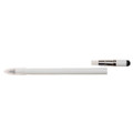 An inkless pen with a sleek white design and a retractable tip for versatile writing.