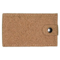 A cork manicure set with a natural brown cork case featuring a snap closure.