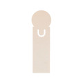 A Circle Milk Carton Bookmark in a simple, minimalist design featuring a rounded top and a cut-out section for easy use.